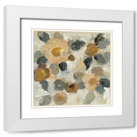 Neutral Floral Beige II White Modern Wood Framed Art Print with Double Matting by Vassileva, Silvia