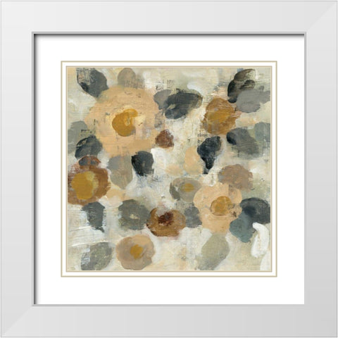 Neutral Floral Beige II White Modern Wood Framed Art Print with Double Matting by Vassileva, Silvia