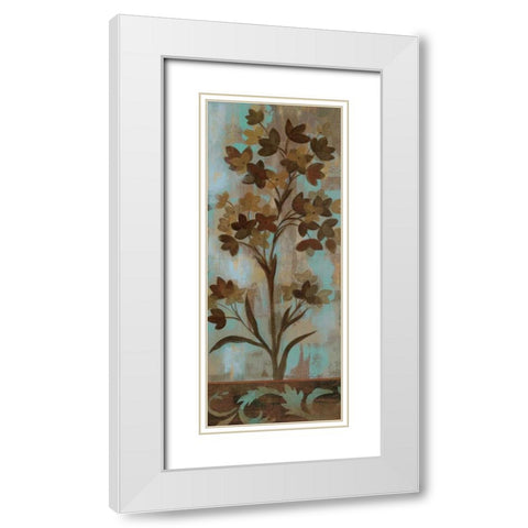 Monsoon Florals I White Modern Wood Framed Art Print with Double Matting by Vassileva, Silvia
