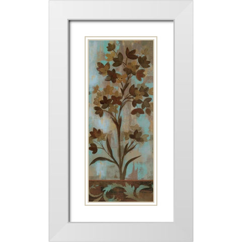 Monsoon Florals I White Modern Wood Framed Art Print with Double Matting by Vassileva, Silvia