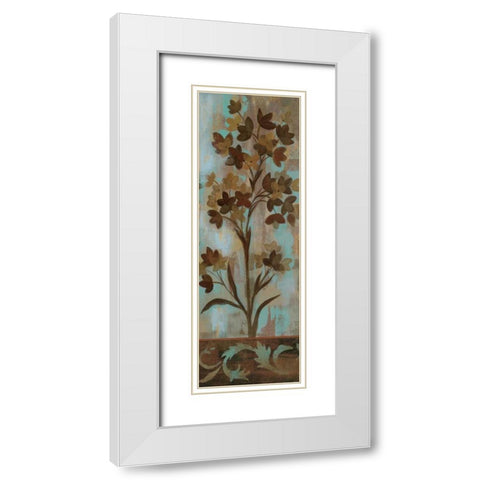 Monsoon Florals I White Modern Wood Framed Art Print with Double Matting by Vassileva, Silvia