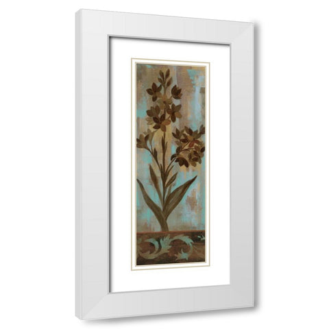 Monsoon Florals II White Modern Wood Framed Art Print with Double Matting by Vassileva, Silvia