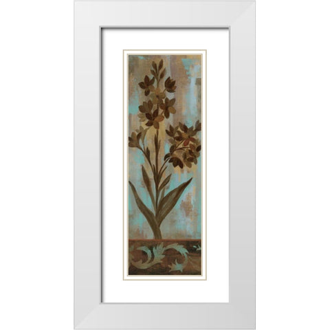 Monsoon Florals II White Modern Wood Framed Art Print with Double Matting by Vassileva, Silvia