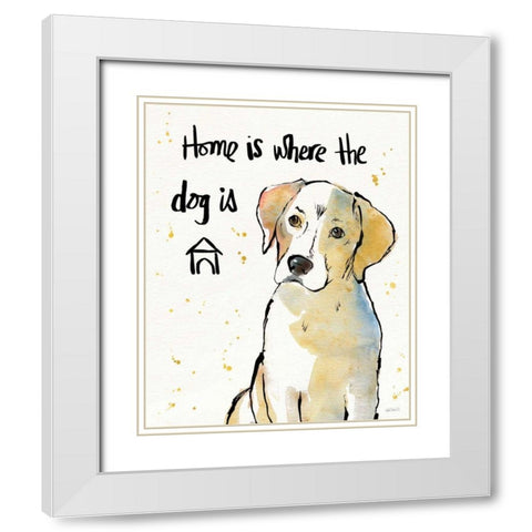 Strike a Paws VIII White Modern Wood Framed Art Print with Double Matting by Tavoletti, Anne