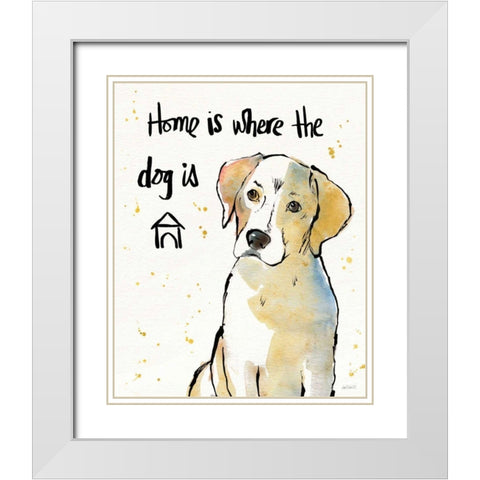 Strike a Paws VIII White Modern Wood Framed Art Print with Double Matting by Tavoletti, Anne