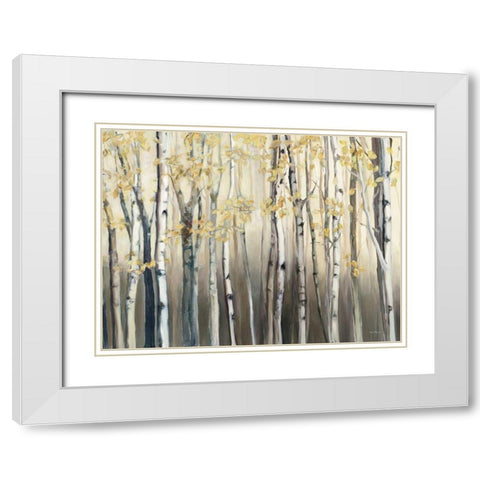 Golden Birch III White Modern Wood Framed Art Print with Double Matting by Hageman, Marilyn
