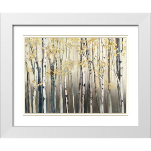 Golden Birch III White Modern Wood Framed Art Print with Double Matting by Hageman, Marilyn