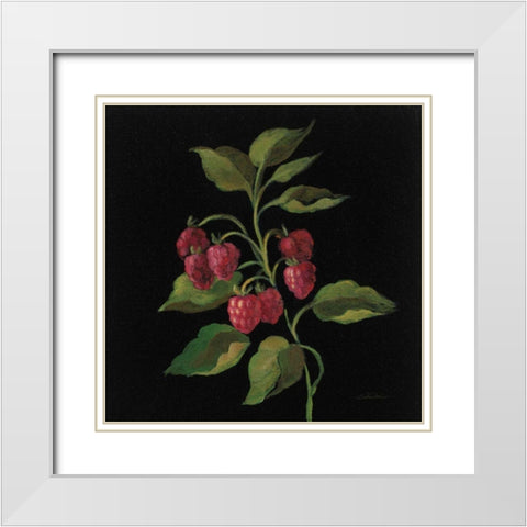Framboise no Words White Modern Wood Framed Art Print with Double Matting by Vassileva, Silvia