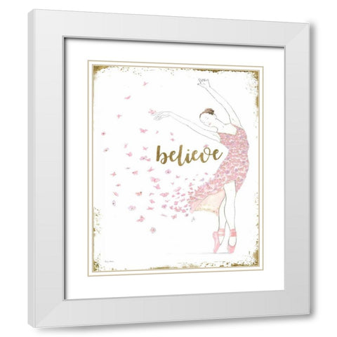 Dream Dancer I White Modern Wood Framed Art Print with Double Matting by Adams, Emily