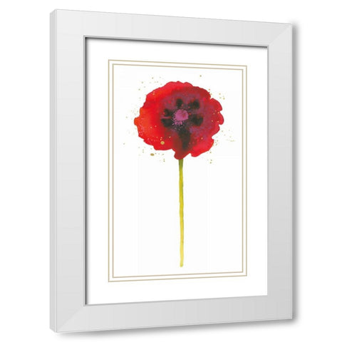 Splash II with Gold White Modern Wood Framed Art Print with Double Matting by Novak, Shirley