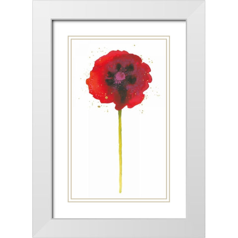 Splash II with Gold White Modern Wood Framed Art Print with Double Matting by Novak, Shirley