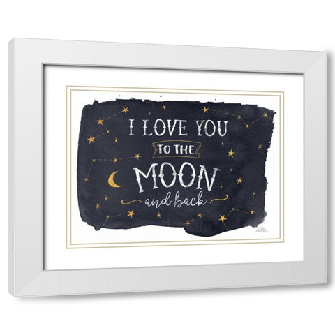 Celestial Love I White Modern Wood Framed Art Print with Double Matting by Marshall, Laura