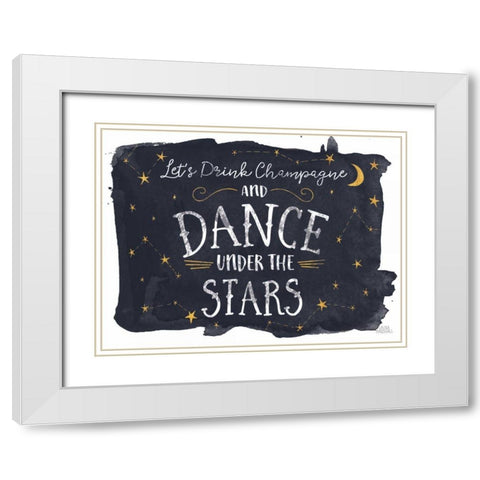 Celestial Love III White Modern Wood Framed Art Print with Double Matting by Marshall, Laura