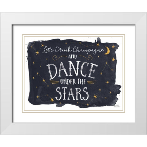 Celestial Love III White Modern Wood Framed Art Print with Double Matting by Marshall, Laura