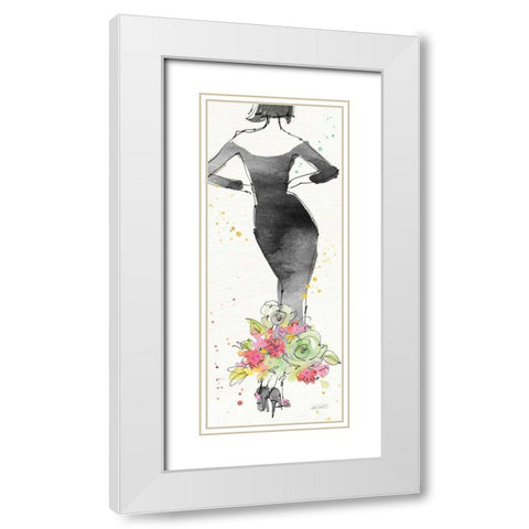 Floral Fashion I White Modern Wood Framed Art Print with Double Matting by Tavoletti, Anne