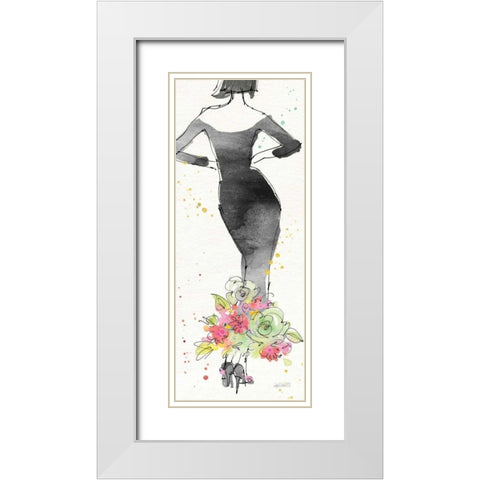 Floral Fashion I White Modern Wood Framed Art Print with Double Matting by Tavoletti, Anne