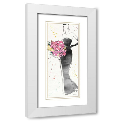 Floral Fashion III White Modern Wood Framed Art Print with Double Matting by Tavoletti, Anne