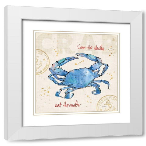Coastal Catch II White Modern Wood Framed Art Print with Double Matting by Tavoletti, Anne