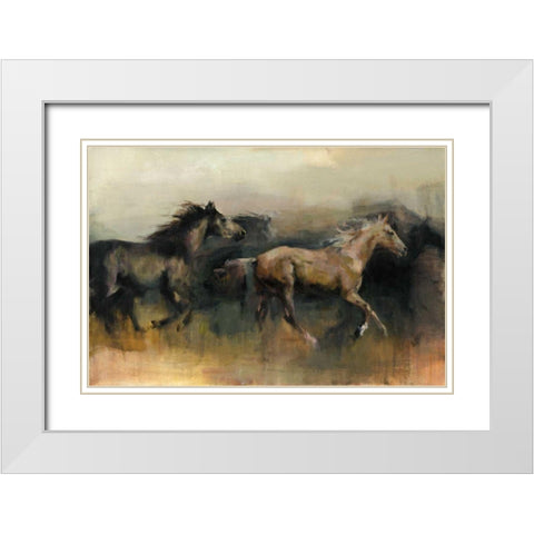 Roaming the West White Modern Wood Framed Art Print with Double Matting by Hageman, Marilyn