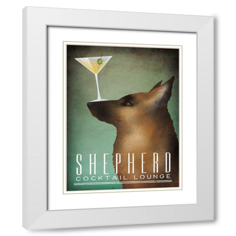 Shepherd Martini White Modern Wood Framed Art Print with Double Matting by Fowler, Ryan