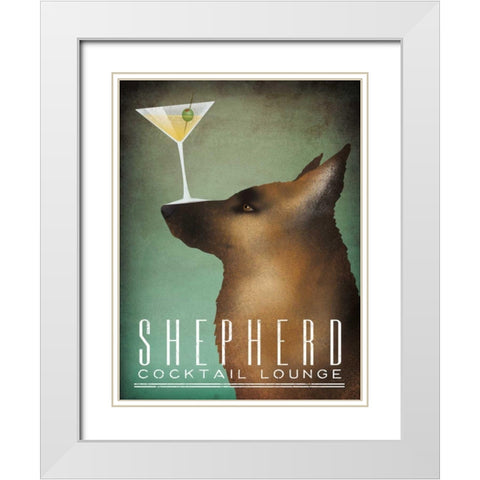 Shepherd Martini White Modern Wood Framed Art Print with Double Matting by Fowler, Ryan