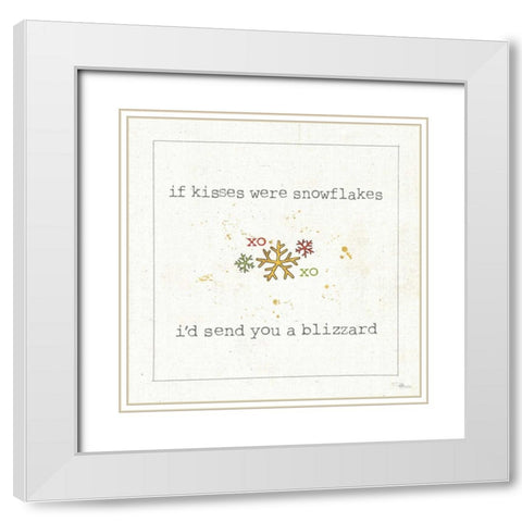 Christmas Cuties V White Modern Wood Framed Art Print with Double Matting by Pela Studio