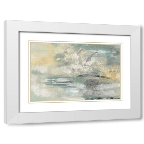 Looking at the Mist White Modern Wood Framed Art Print with Double Matting by Vassileva, Silvia