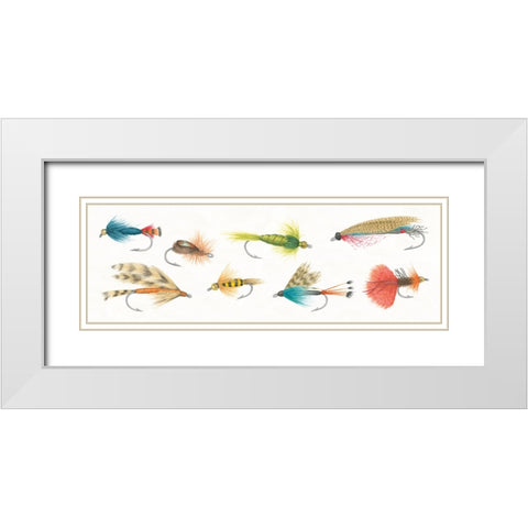 Gone Fishin XII White Modern Wood Framed Art Print with Double Matting by Wild Apple Portfolio