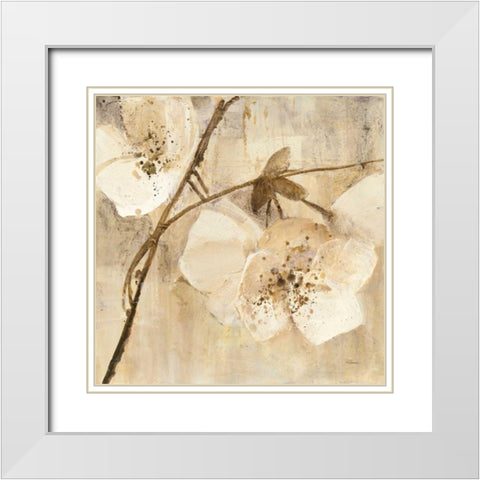 Elegance II White Modern Wood Framed Art Print with Double Matting by Hristova, Albena