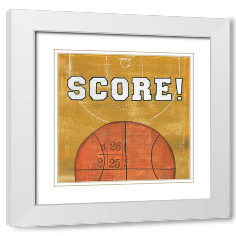 On the Field II Score White Modern Wood Framed Art Print with Double Matting by Prahl, Courtney