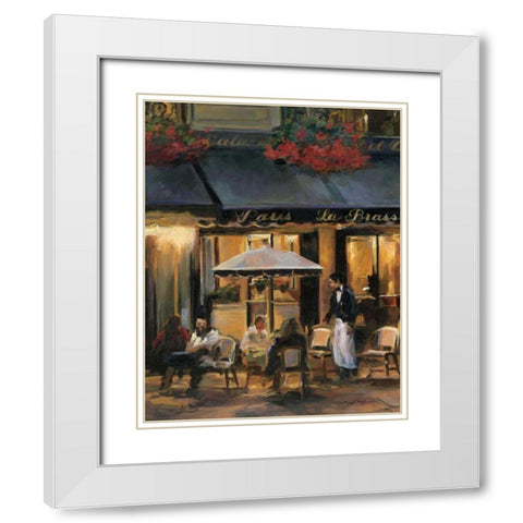 La Brasserie II White Modern Wood Framed Art Print with Double Matting by Hageman, Marilyn