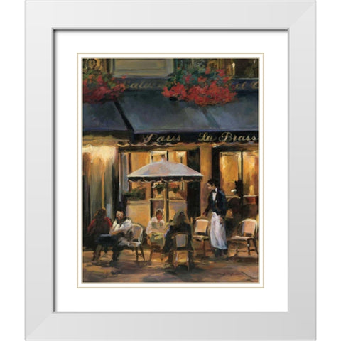 La Brasserie II White Modern Wood Framed Art Print with Double Matting by Hageman, Marilyn