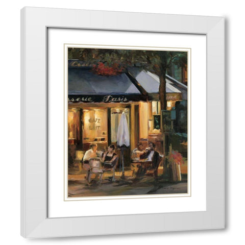 La Brasserie III White Modern Wood Framed Art Print with Double Matting by Hageman, Marilyn