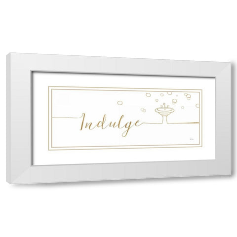 Underline Bath III White Modern Wood Framed Art Print with Double Matting by Charron, Veronique