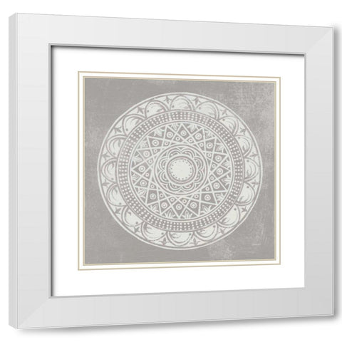 Seville III FB Greige White Modern Wood Framed Art Print with Double Matting by Lovell, Kathrine