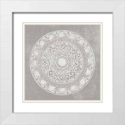 Seville III FB Greige White Modern Wood Framed Art Print with Double Matting by Lovell, Kathrine