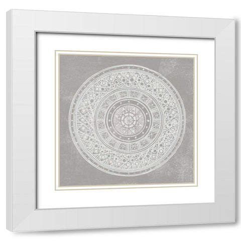 Seville IV FB Greige White Modern Wood Framed Art Print with Double Matting by Lovell, Kathrine
