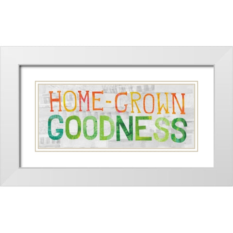 Kitchen Garden Sign II White Modern Wood Framed Art Print with Double Matting by Averinos, Melissa