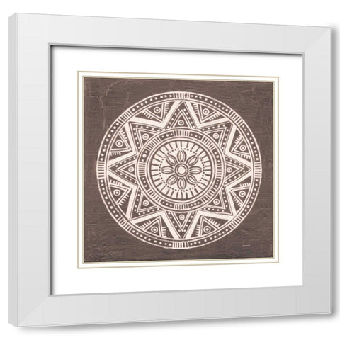 Seville I FB Spice White Modern Wood Framed Art Print with Double Matting by Lovell, Kathrine