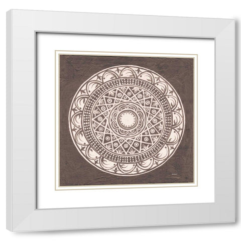 Seville III FB Spice White Modern Wood Framed Art Print with Double Matting by Lovell, Kathrine