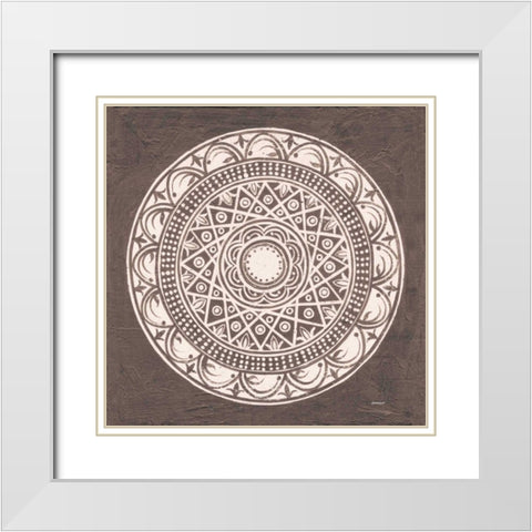 Seville III FB Spice White Modern Wood Framed Art Print with Double Matting by Lovell, Kathrine