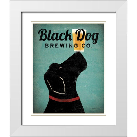 Black Dog Brewing Co v2 White Modern Wood Framed Art Print with Double Matting by Fowler, Ryan