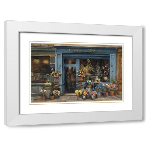 Lartisan Fleuriste White Modern Wood Framed Art Print with Double Matting by Hageman, Marilyn