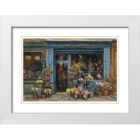 Lartisan Fleuriste White Modern Wood Framed Art Print with Double Matting by Hageman, Marilyn
