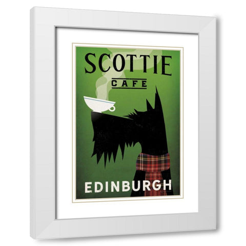 Scottie Cafe White Modern Wood Framed Art Print with Double Matting by Fowler, Ryan