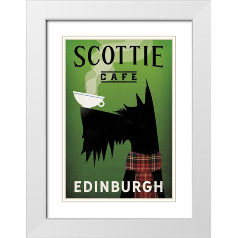 Scottie Cafe White Modern Wood Framed Art Print with Double Matting by Fowler, Ryan