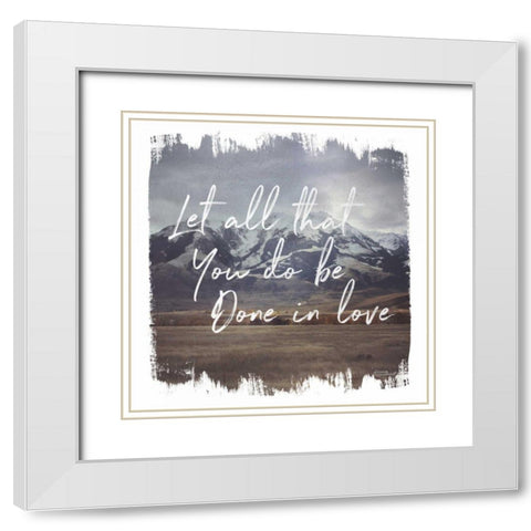 Wild Wishes IV Done in Love White Modern Wood Framed Art Print with Double Matting by Marshall, Laura
