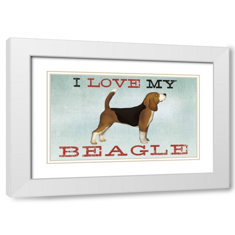 Beagle Canoe Co v3 White Modern Wood Framed Art Print with Double Matting by Fowler, Ryan