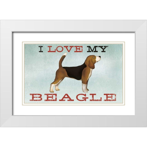 Beagle Canoe Co v3 White Modern Wood Framed Art Print with Double Matting by Fowler, Ryan