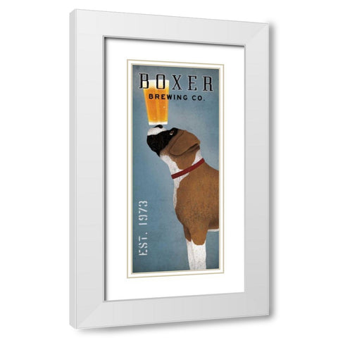 Boxer Brewing Company White Modern Wood Framed Art Print with Double Matting by Fowler, Ryan